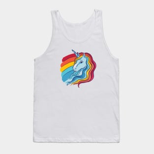 Rainbow Unicorn Drawing Tank Top